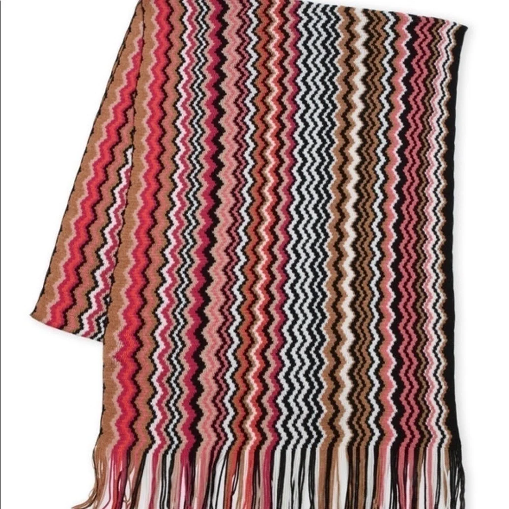 Missoni Foulard made in Italy Zig Zag Print Scarf​​​​​​​​​